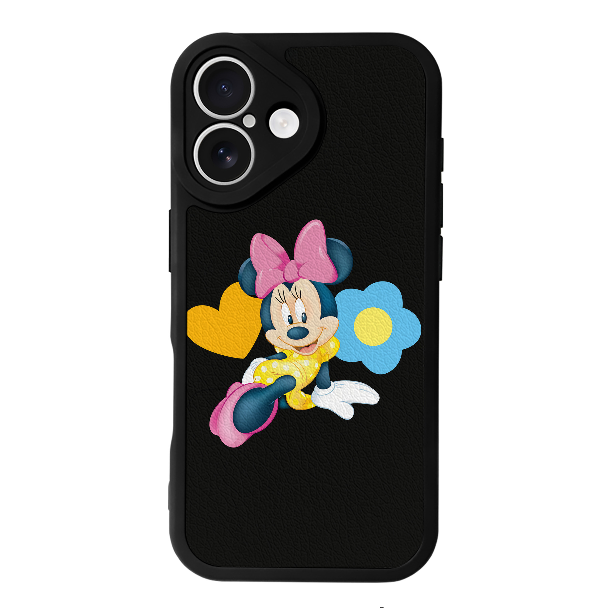 （画像用） ミッキーマウス Mickey Mouse 【iPhone 16シリーズ対応】シリコンスマホケース（レザー調） 材質：シリコン